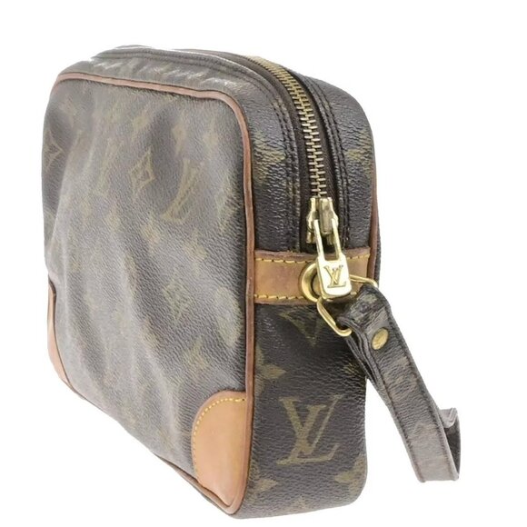 LOUIS VUITTON Marly Dragonne GM Clutch Hand Bag Monogram Brown M51825 68ED665 - Picture 15 of 16